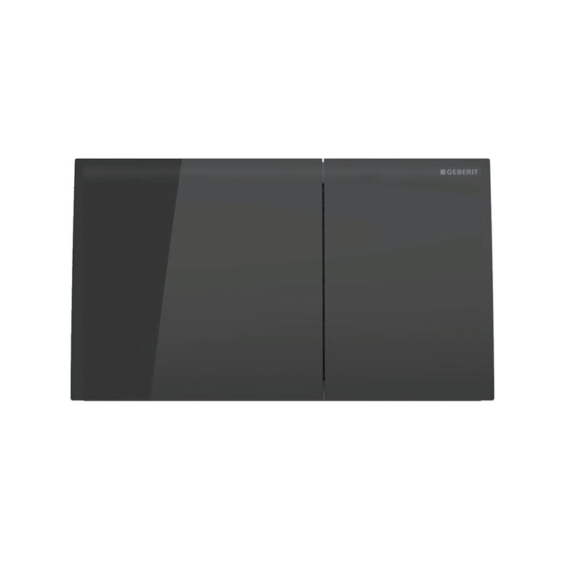 foto del prodotto geberit placca sigma70 square vetro nero doppio tasto 115.622.sj.1 vetro nero