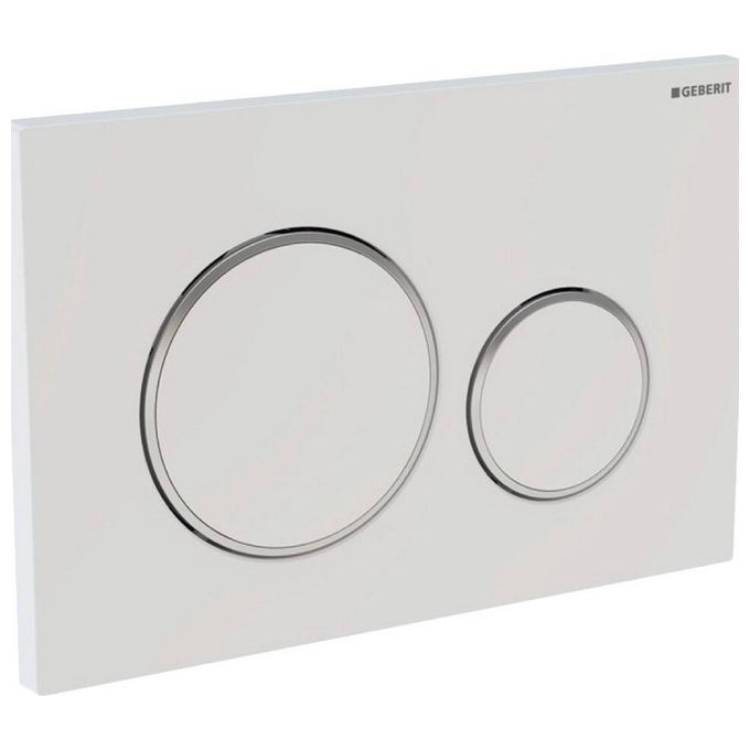 foto del prodotto geberit sigma20 new placca 2 pulsanti bianco-cromo-bianco
