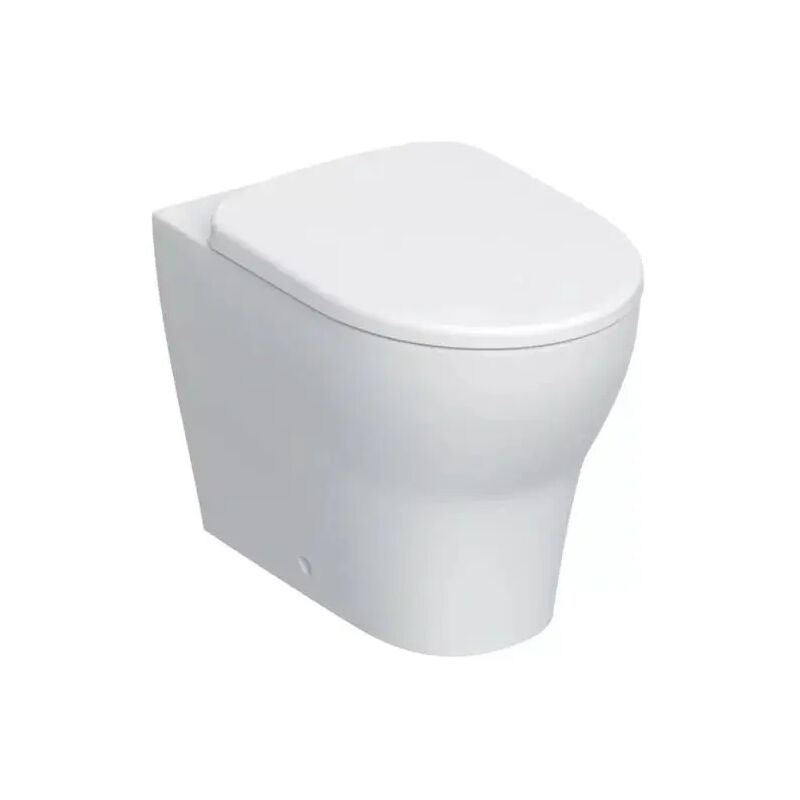 foto del prodotto geberit vaso wc a terra filo parete in ceramica bianca serie selnova premium con sedile e sistema rimfree