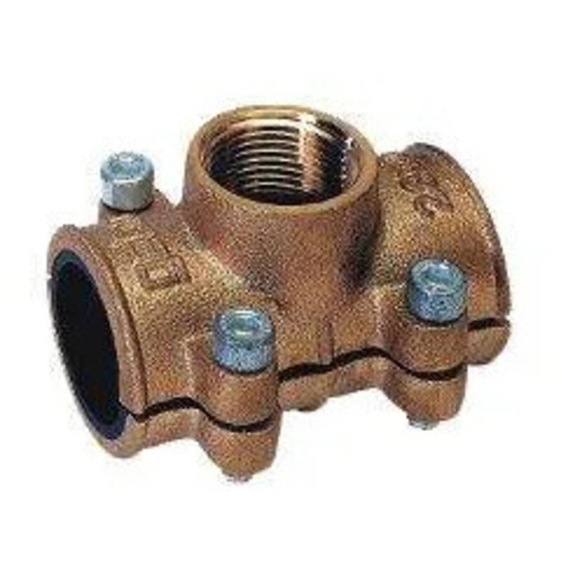 foto del prodotto gebo - collare di derivazione in ottone con filettatura femmina 20x27 3 4' per tubo di rame da 28 mm