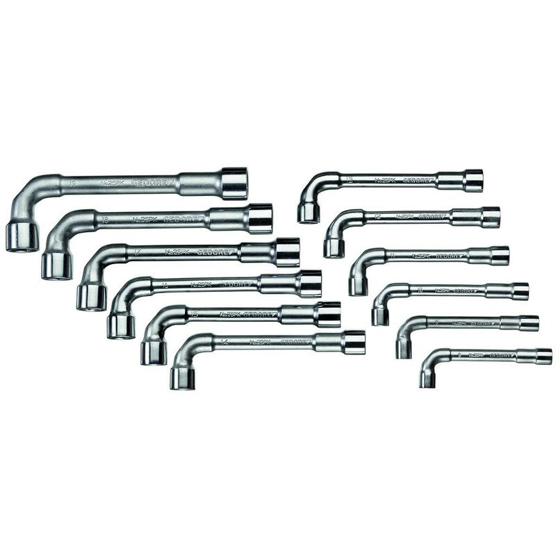 foto del prodotto gedore 25 pk 012 set di chiavi a tubo doppie 12 pezzi 8 19 mm