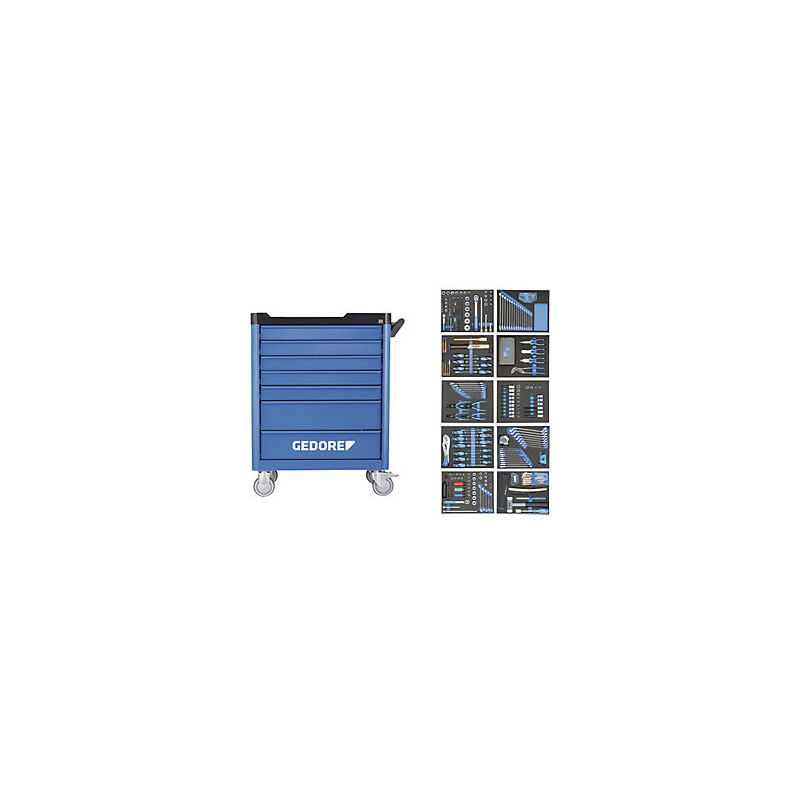 foto del prodotto gedore carrello portautensili workster smartline con utensili