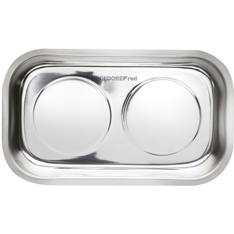 foto del prodotto gedore r19102000 vaschetta magnetica in acciaio inossidabile con 2 magneti 240x140 mm