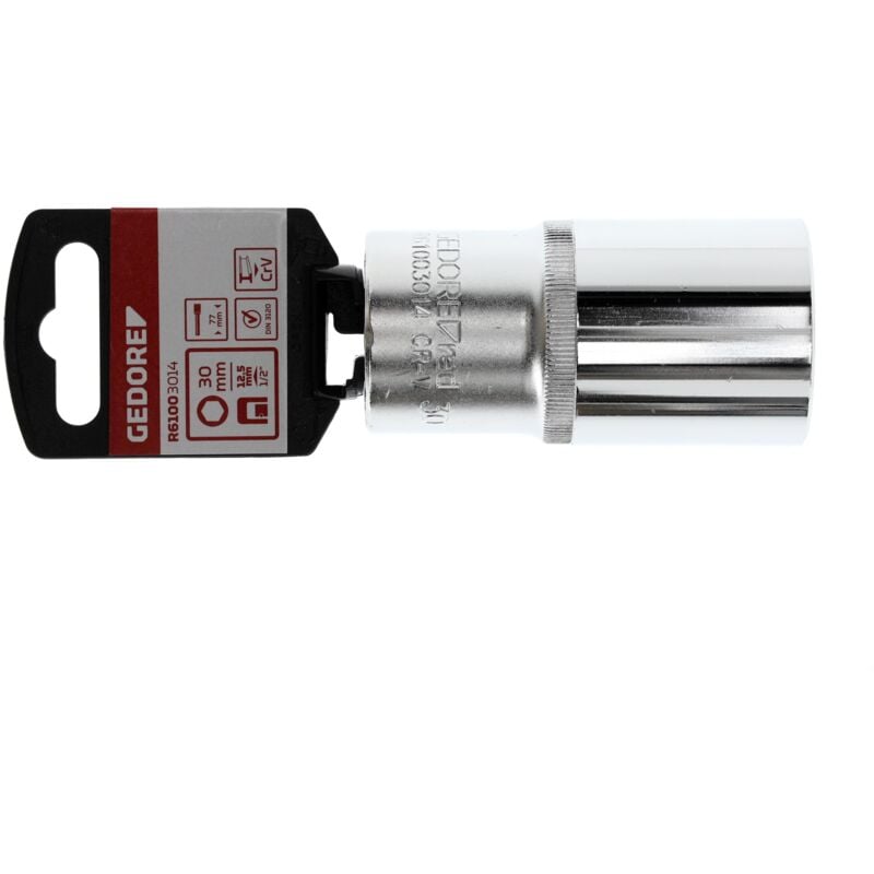 foto del prodotto gedore r61003014 inserto per chiave a bussola 1 2 6 facce 30 mm lunghezza 77 mm