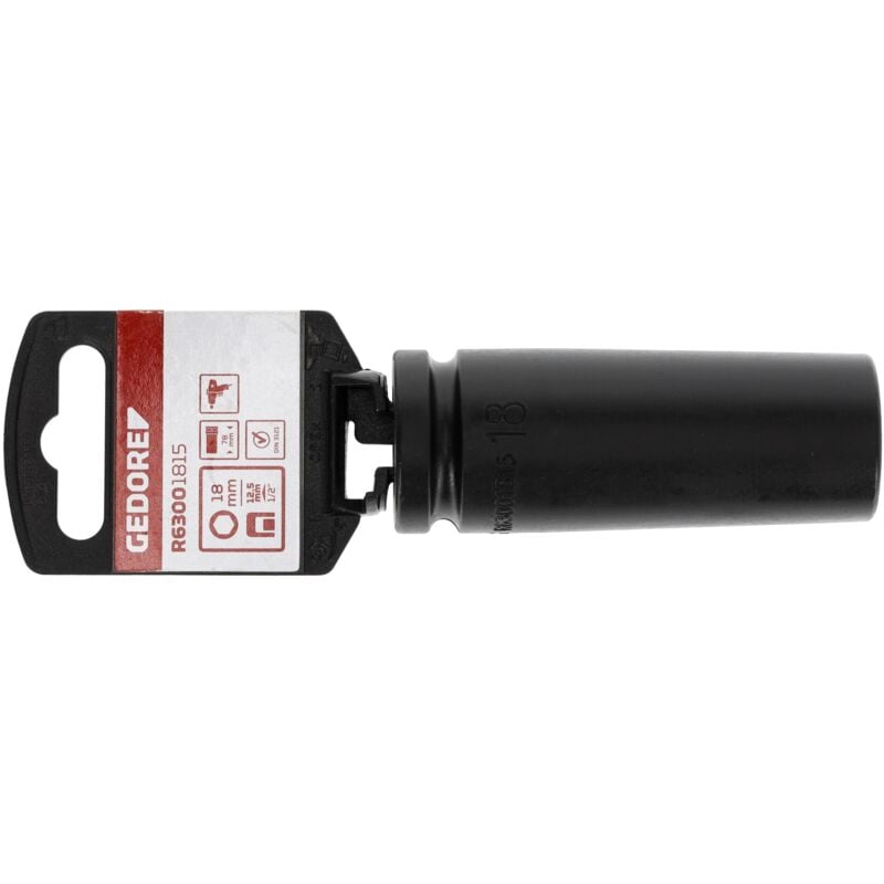 foto del prodotto gedore r63001815 bussola per avvitatore 1 2 esagonale 18 mm lunghezza 78 mm