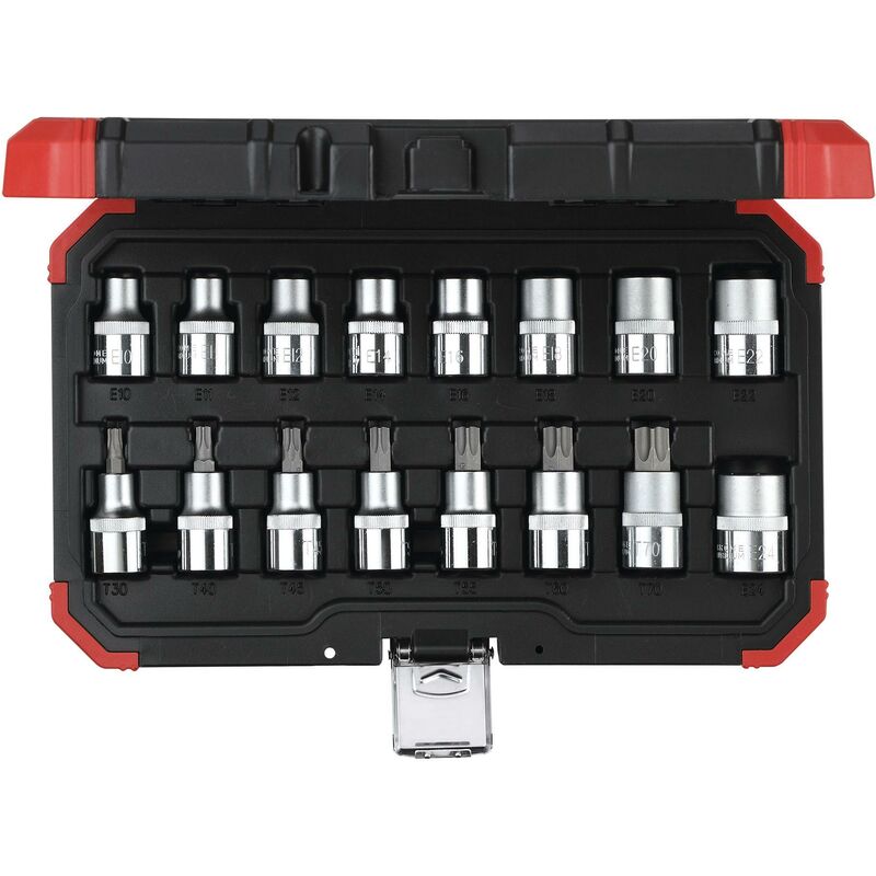 foto del prodotto gedore r68003016 set di chiavi a bussola 1 2 tx e10 24t30 70 16 pezzi