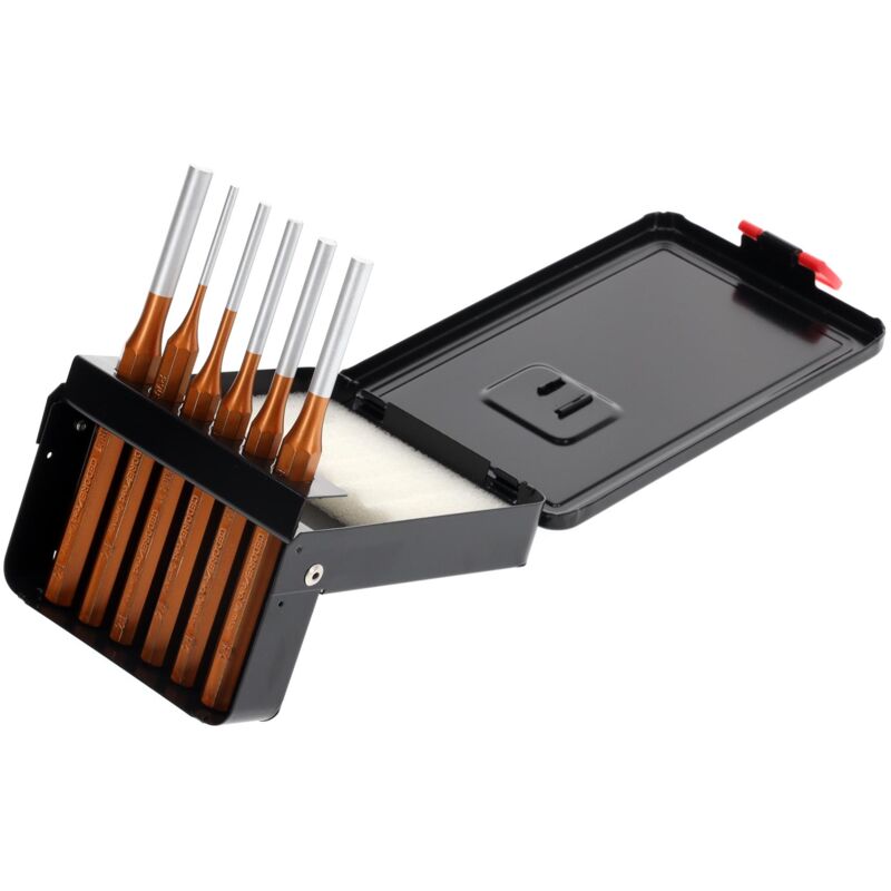 foto del prodotto gedore r90200006 set di punzonatori per cotterini da 3 8 mm cassetta 6 pezzi