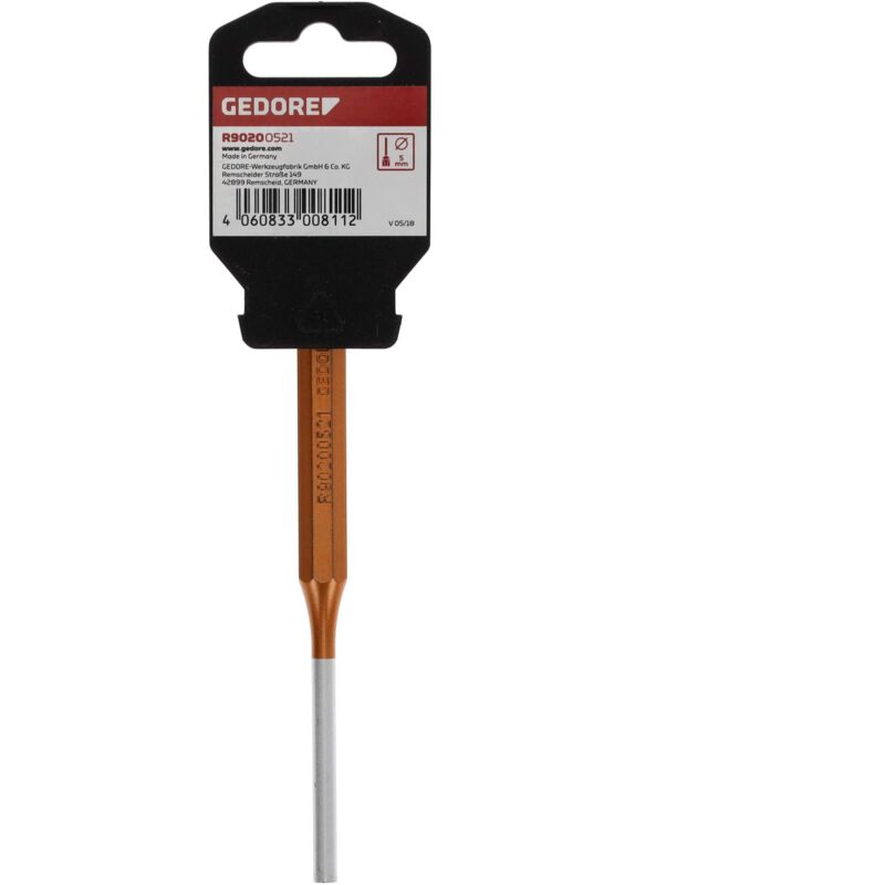 foto del prodotto gedore r90200521 punzonatore per cotterini a 8 facce 150x5 mm schaft 10 mm