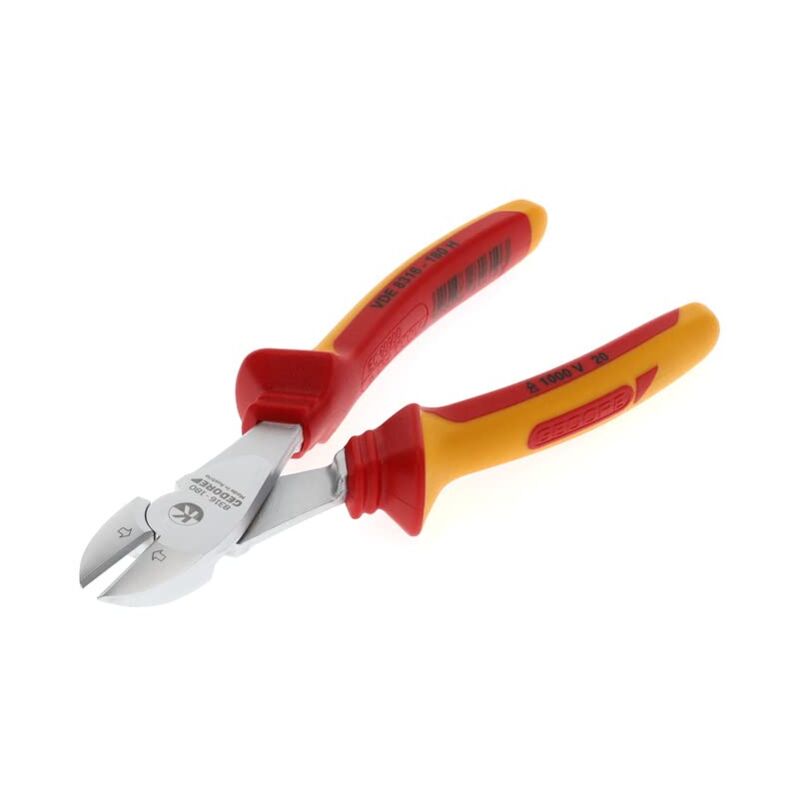 foto del prodotto gedore tronchese laterale vde per impieghi gavosi per filo duro armonico , diametro fino a 1.4 2 mm, isolata, pinza elettricista, lunga 180 mm,