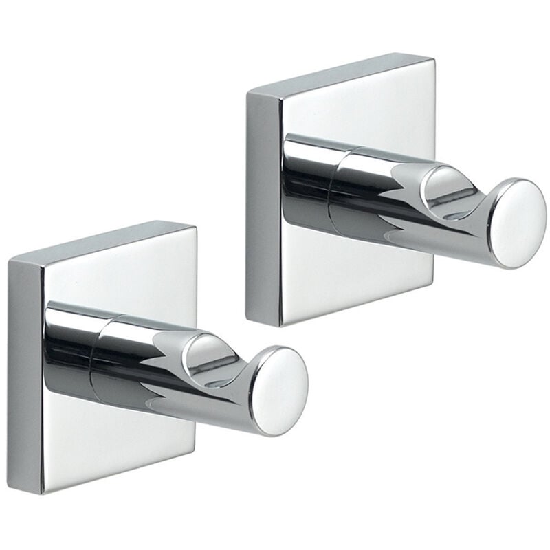 foto del prodotto gedy 2 appendiabiti da muro in acciaio inox aisi 304 e cromall fj27 serie fuji cromato