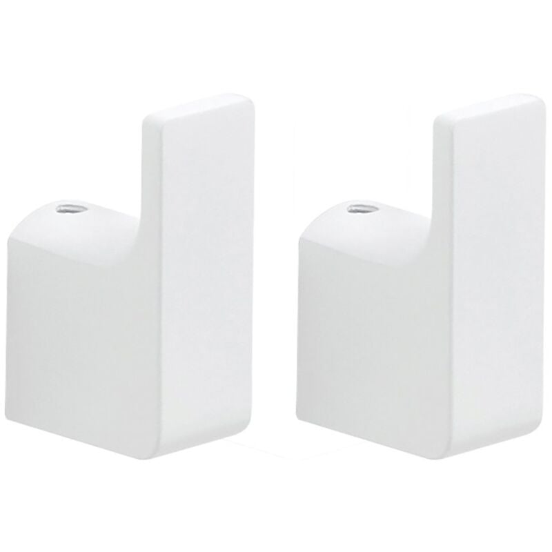 foto del prodotto gedy 2 appendiabiti da muro in ottone e cromall pi27 serie pirenei bianco opaco
