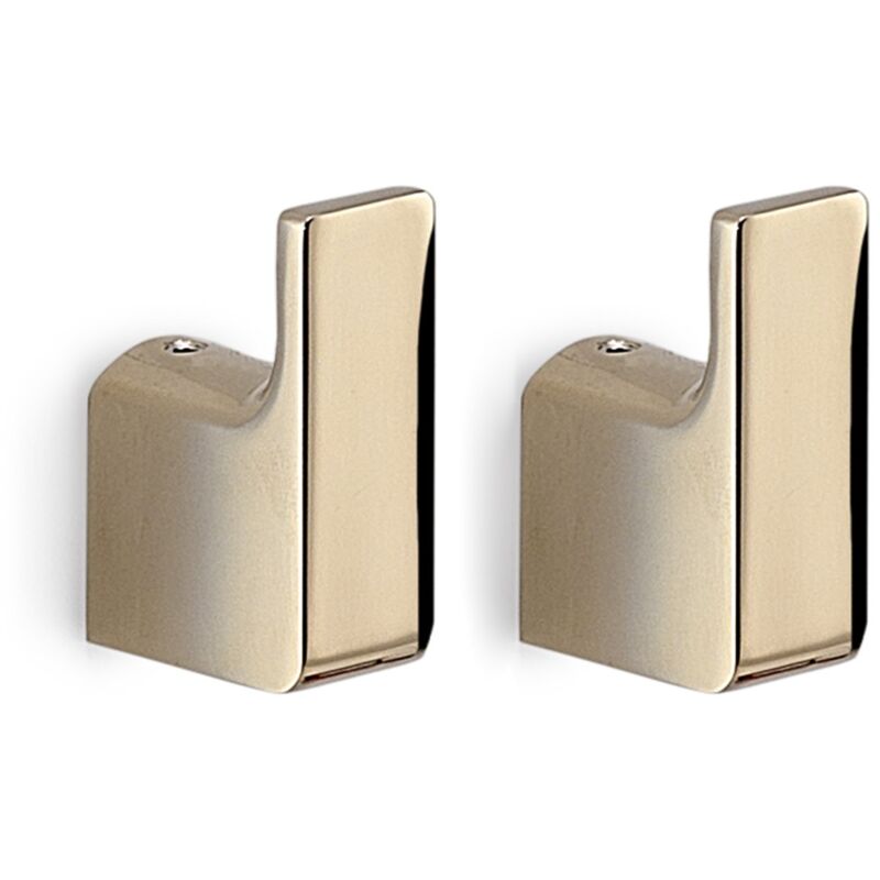 foto del prodotto gedy 2 appendiabiti da muro in ottone e cromall pi27 serie pirenei oro