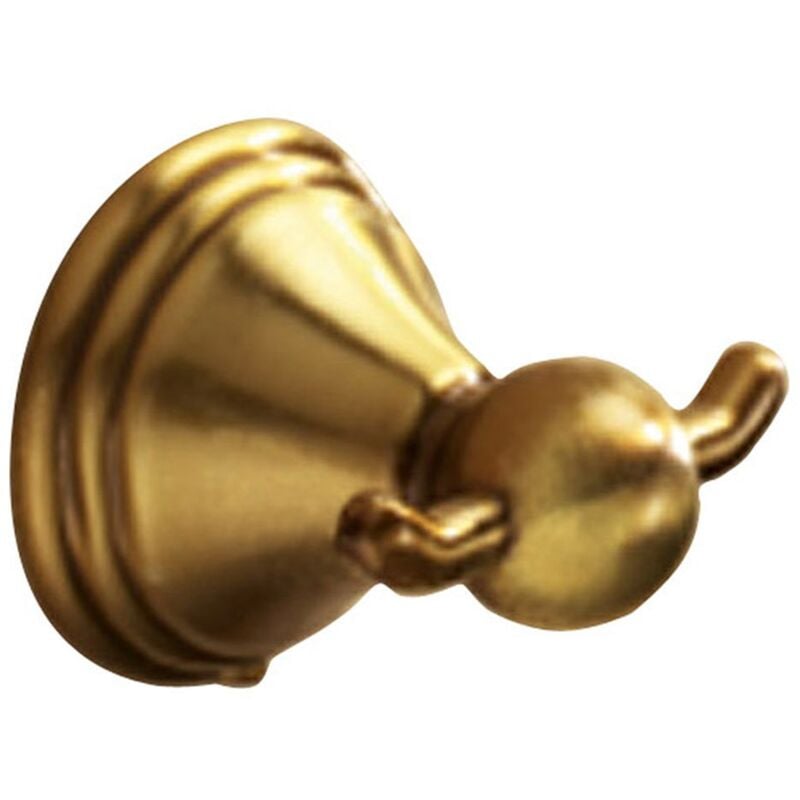 foto del prodotto gedy - appendiabiti doppio da muro in acciaio inox e cromall 7526 serie romance bronzo