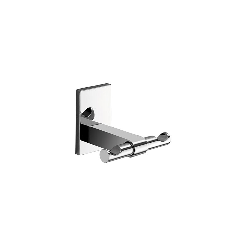 foto del prodotto gedy appendiabiti doppio da muro in acciaio inox e cromall 7826 serie maine cromato