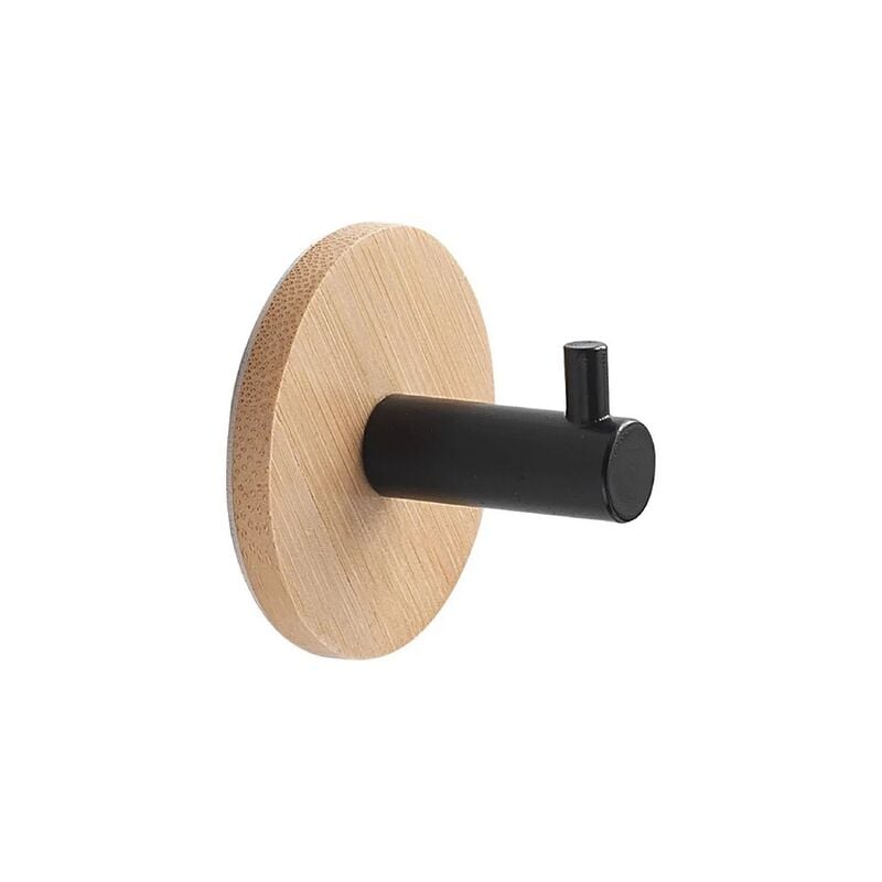 foto del prodotto gedy appendiabiti singolo tondo bambu nero