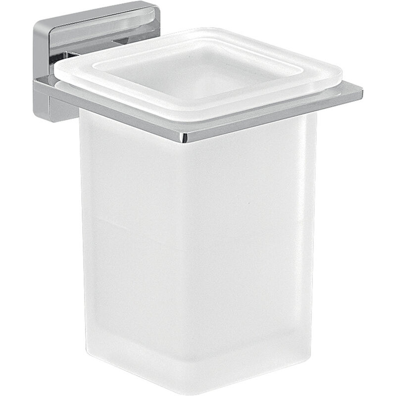 foto del prodotto gedy atena portaspazzolini bagno da parete cromato 000044101300200
