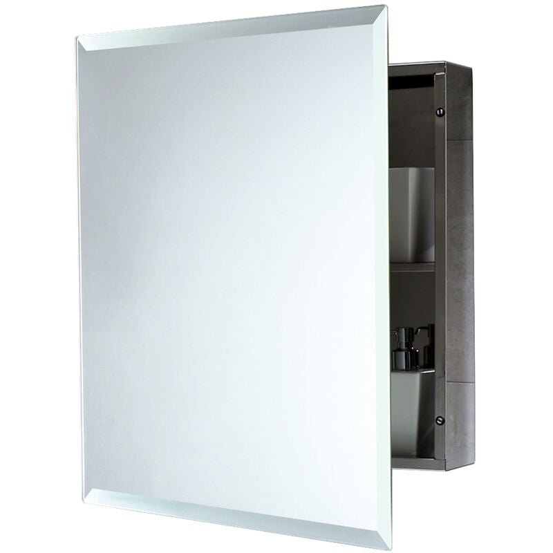 foto del prodotto gedy banjo specchio contenitore 1 anta 52x60 lucido codice prod 000028061300000