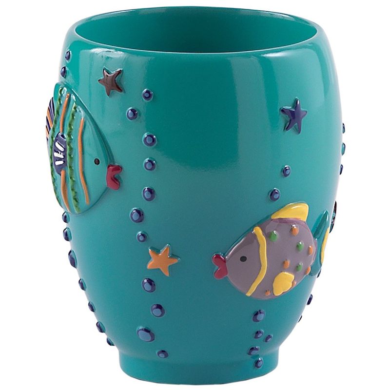 foto del prodotto gedy dori bicchiere, resina, turchese, 8,5 x 8,5 x 10,5