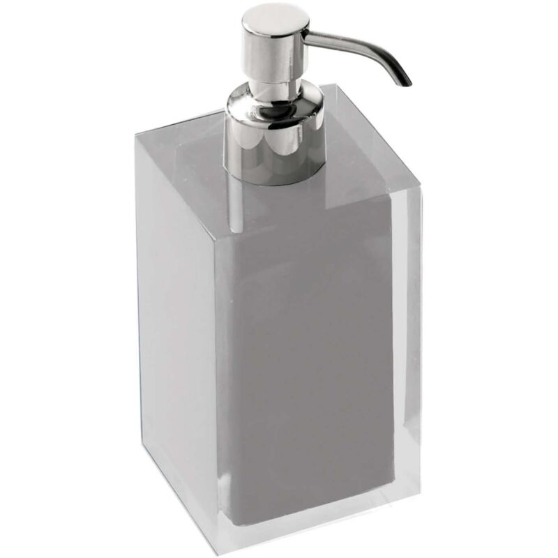 foto del prodotto gedy - dosasapone con erogatore in metallo cromato d'appoggio ra81 serie rainbow argento