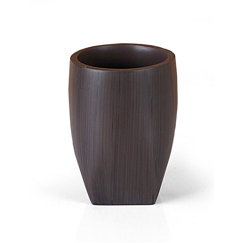 foto del prodotto gedy etnica, porta spazzolini bagno, finitura moka, porta spazzolino in resina, 2 anni di garanzia, design r s misure 10,4 x 8 x 8 cm