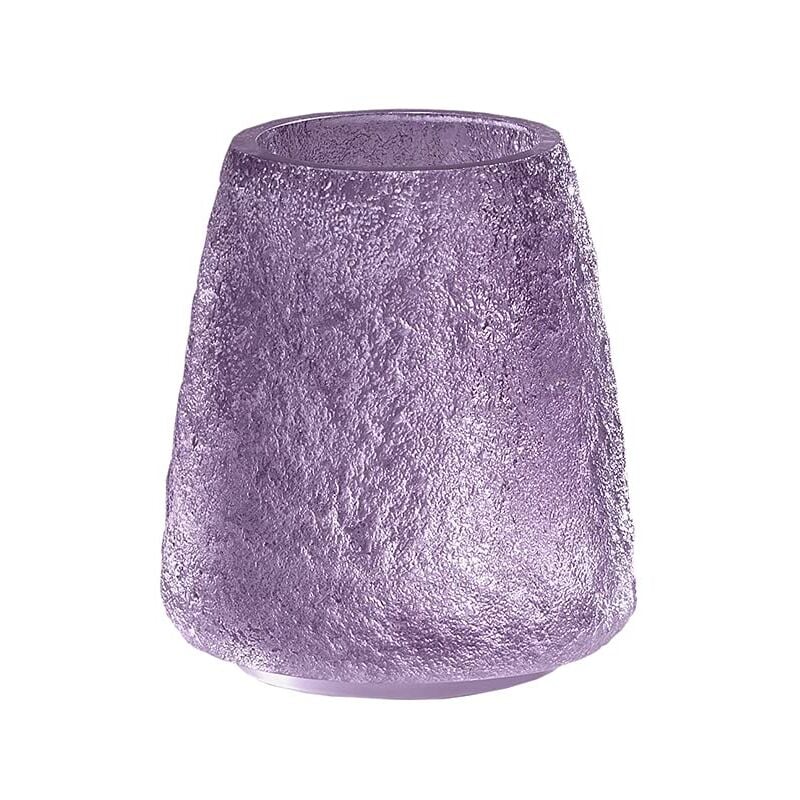 foto del prodotto gedy g irina, bagno viola, porta spazzolino in resina trasparente, fatto a mano, 2 anni di garanzia, design r s, misure 12 x 10 x 10 cm, 10x10x12