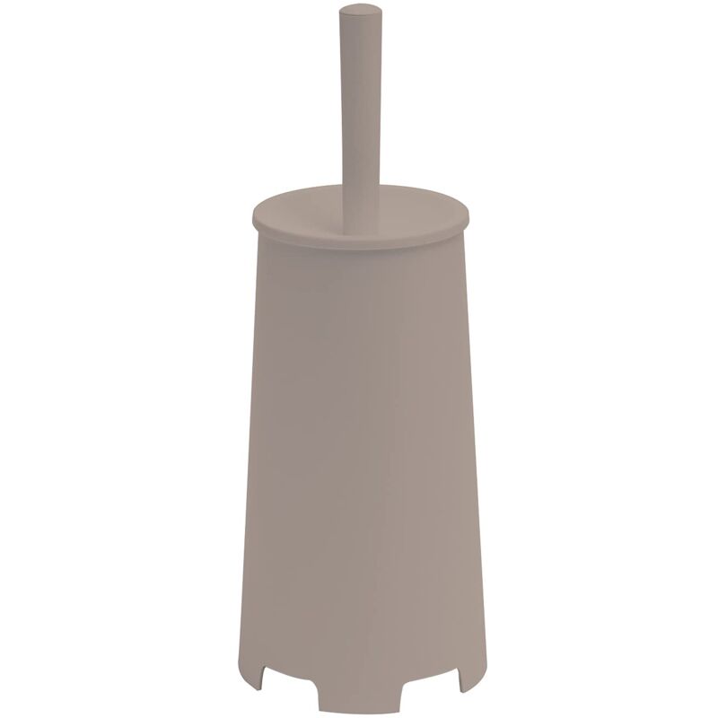foto del prodotto gedy g oscar scopino wc da appoggio colore tortora chiaro, 35x13x13 cm peso 0,396 kg, scopino bagno con setole realizzato con resine termoplastiche,