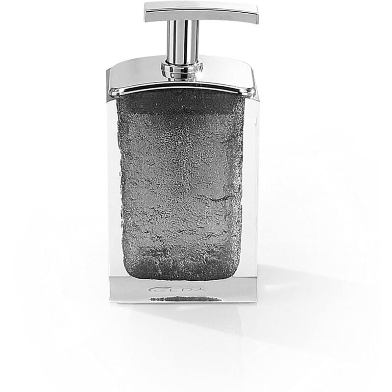 foto del prodotto gedy grigio, g antares dosasapone, dimensioni 15,5x8x6,2 cm peso 0,372 kg, dispenser sapone bagno in resina resistente di alta qualit , design r s