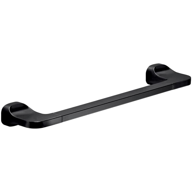 foto del prodotto gedy krabi porta asciugamani cm.35, colore nero, componenti realizzati in acciaio inox e cromall , garanzia 2 anni, misure 3,3 x 35 x 7 cm e peso