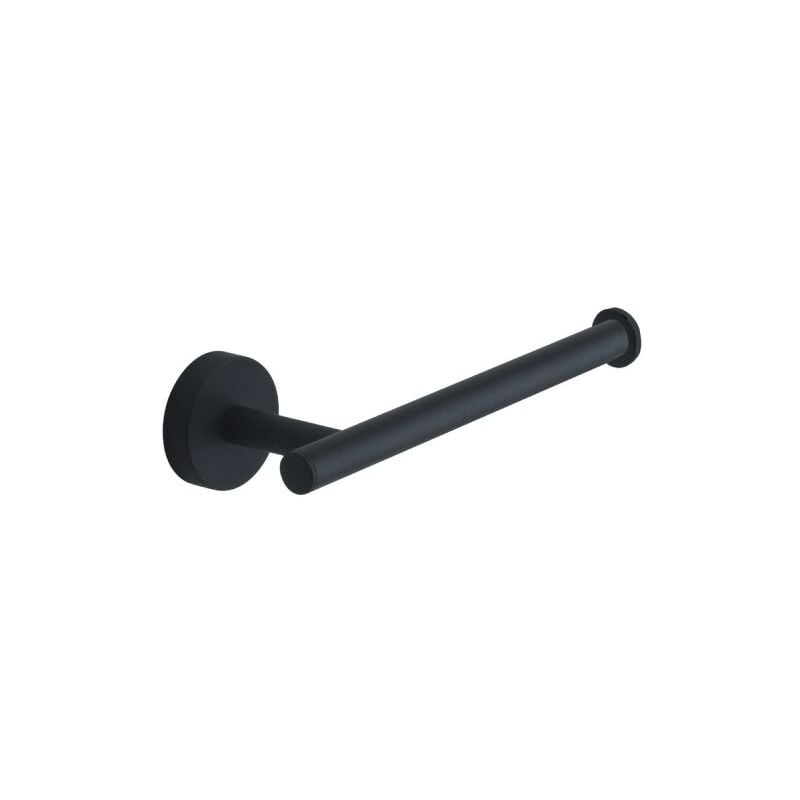 foto del prodotto gedy porta rotolo da parete in acciaio inox nero opaco modello eros dim. cm lxpxh 16x7,6x5 nero opaco