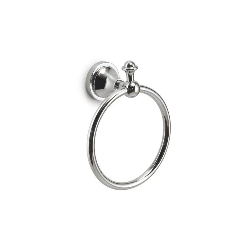 foto del prodotto gedy porta salviette ad anello da parete in acciaio inox cromato modello nevis dim. cm lxpxh 18x8,2x21 cromato