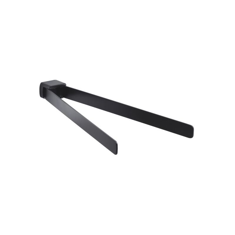 foto del prodotto gedy porta salviette da parete a snodo in ottone nero opaco modello pirenei dim. cm lxpxh 35,9 4,6 3,3 nero opaco