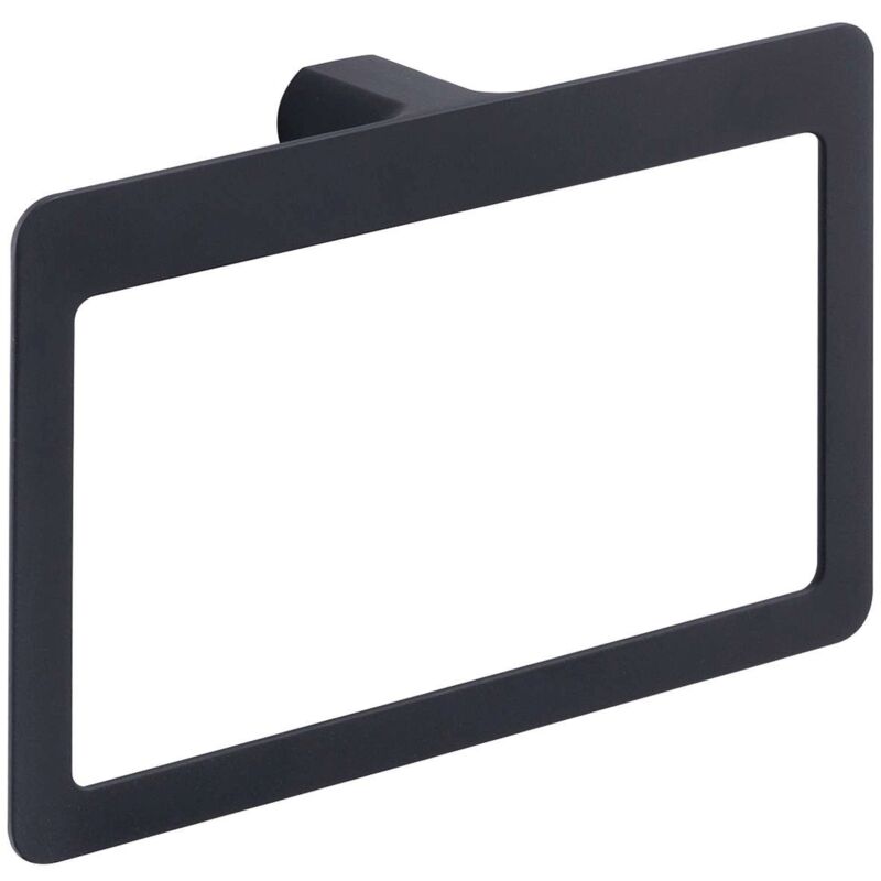 foto del prodotto gedy - porta salviette da parete ad anello in ottone nero opaco modello pirenei dim. cm lxpxh 23 5,1 15,1 - nero opaco