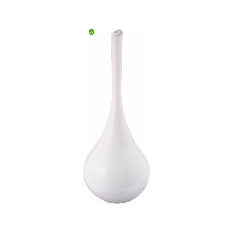 foto del prodotto gedy porta scopino da terra serie azalea con ciuffo in setole 16,5cm bianco