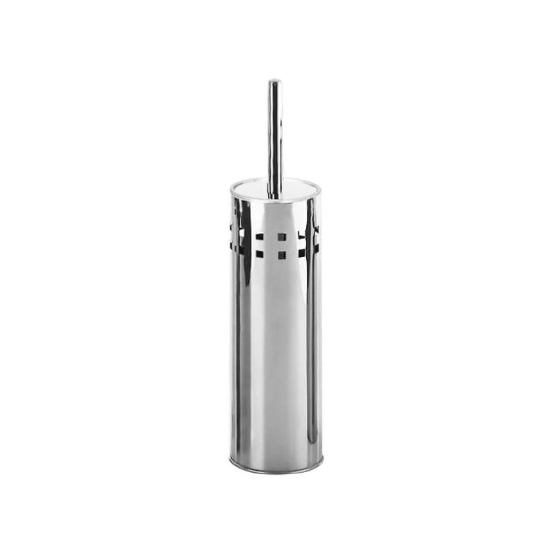 foto del prodotto gedy porta scopino wc appoggio in acciaio inox modello oriente dim. cm lxpxh 9,5 x 9,5 x 37