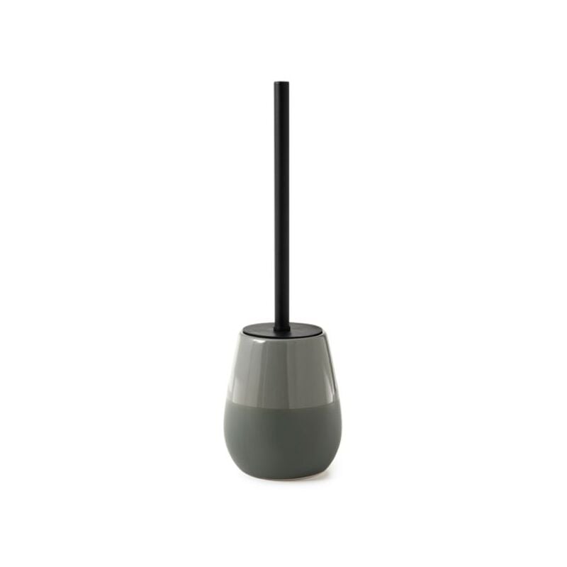foto del prodotto gedy porta scopino wc da appoggio in ceramica modello wilma dim. cm lxpxh 12,7x12,7x40,6 verde salvia