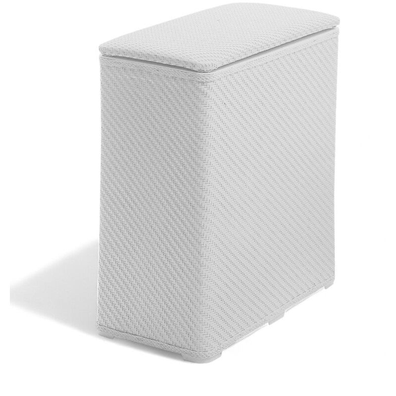 foto del prodotto gedy - portabiancheria cesta casalinga a scatola in resina 50x28xh55 cm ambrogio - bianco