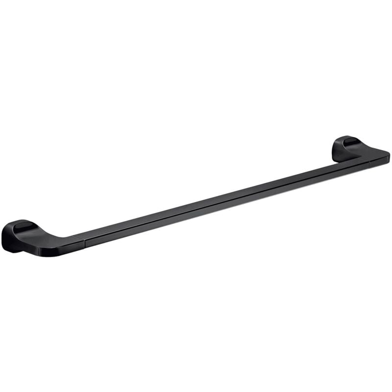 foto del prodotto gedy portasalviette 60 cm da muro in acciaio inox e cromall st21 60 serie stelvio nero opaco