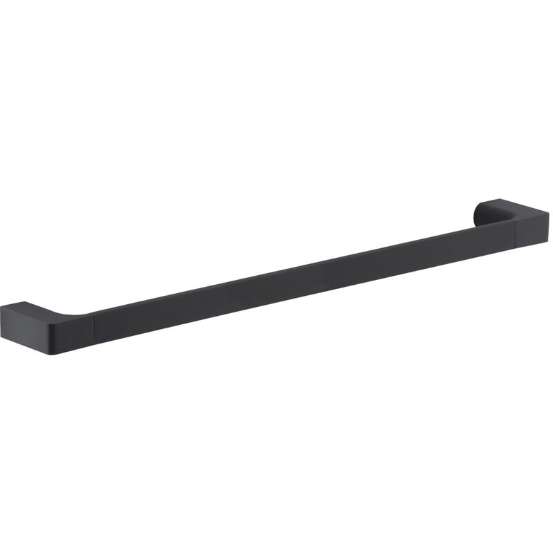 foto del prodotto gedy portasalviette 60 cm da muro in ottone e cromall pi21 60 serie pirenei nero opaco
