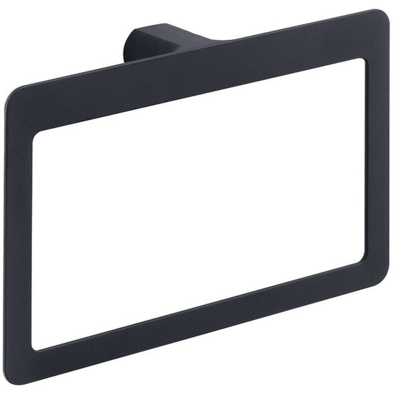 foto del prodotto gedy - portasalviette ad anello da muro in ottone e cromall pi70 serie pirenei nero opaco