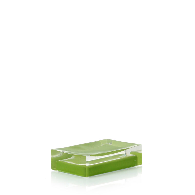 foto del prodotto gedy portasapone d appoggio in resina ra11 serie rainbow verde acido