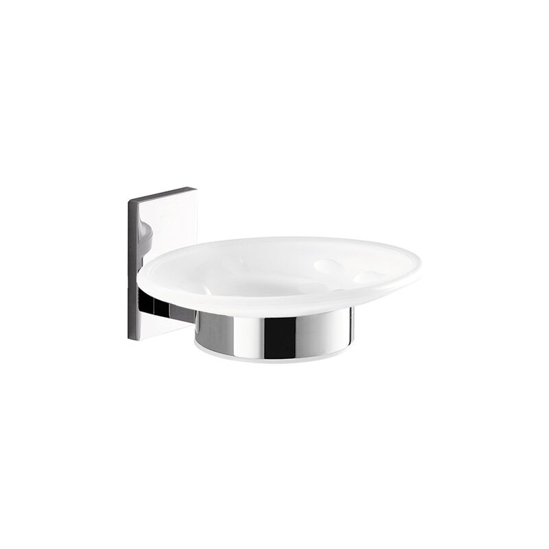 foto del prodotto gedy portasapone da muro in acciaio inox e cromall 7811 serie maine cromato