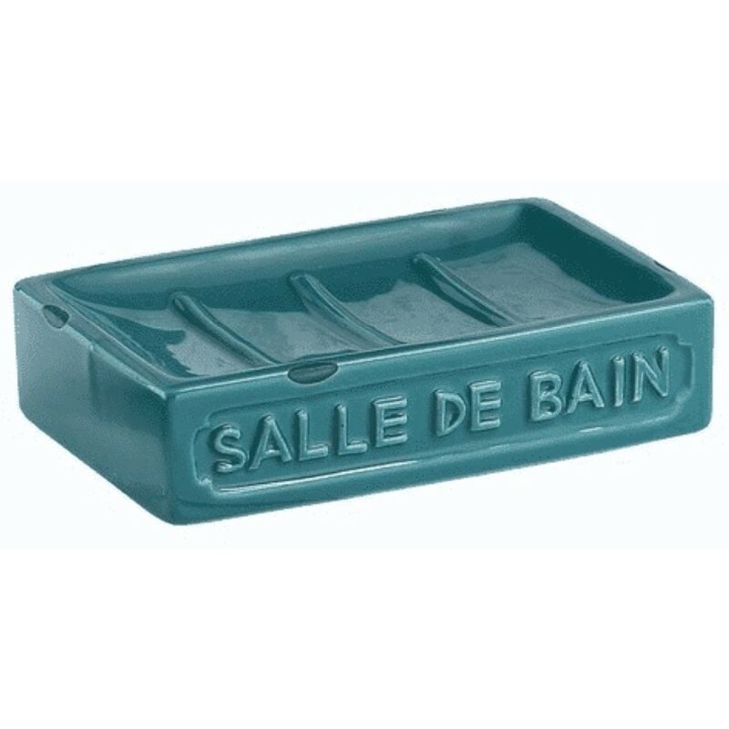foto del prodotto gedy portasapone in ceramica blu vivienne