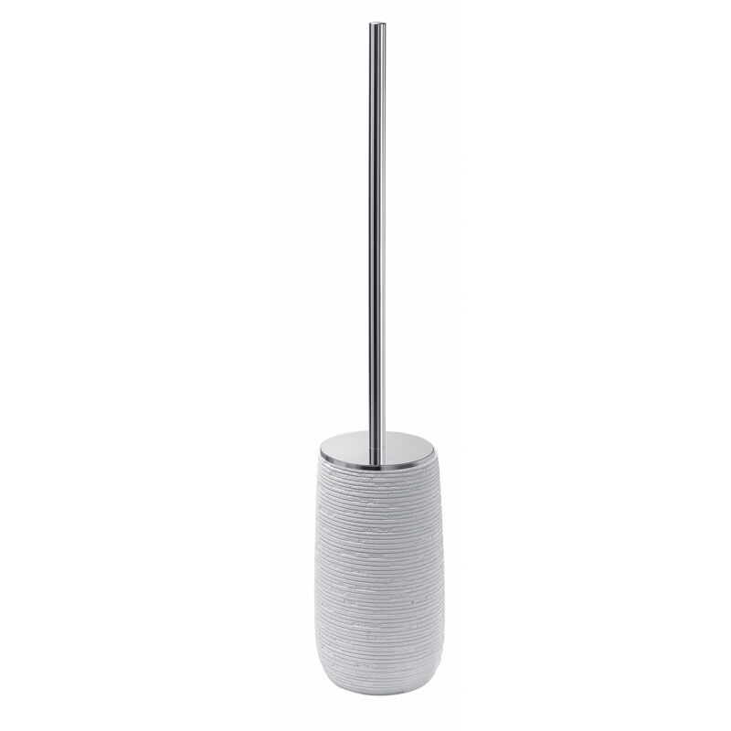 foto del prodotto gedy portascopino wc da appoggio in resina modello gemini cm 10x45,7 bianco