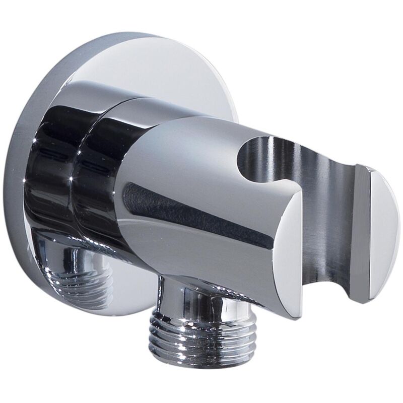 foto del prodotto gedy presa acqua cromato con supporto attacco universale oxy clip plus 00 0000gyac1130060