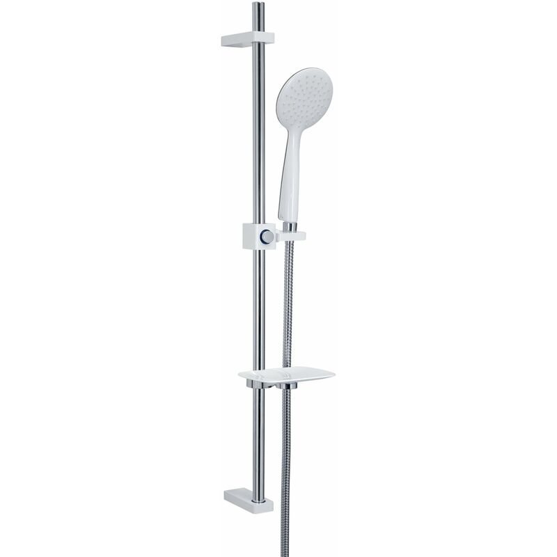 immagine 0 del prodotto gedy saliscendi doccia in ottone bianco con doccino e portasapone linea tendence