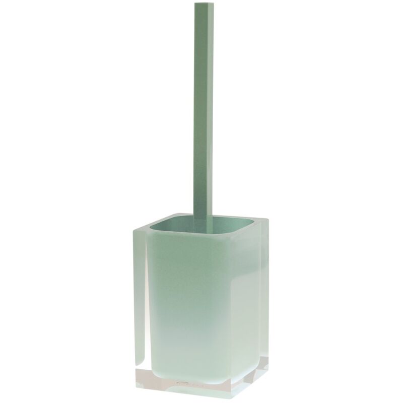 foto del prodotto gedy - scopino wc d'appoggio con ciuffo in setole linea rainbow ra33 verde menta