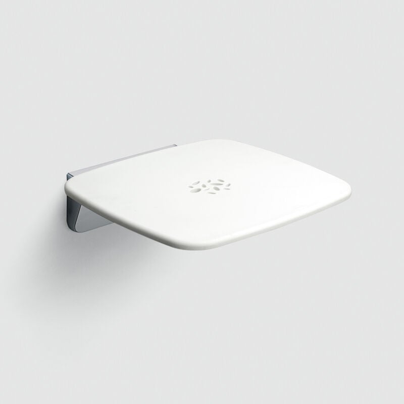 foto del prodotto gedy sedile per doccia ribaltabile serie prima classe 6083 bianco cromato