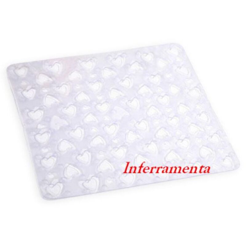 foto del prodotto gedy tappetino antiscivolo doccia cuore tappeto trasparente cm 55x55