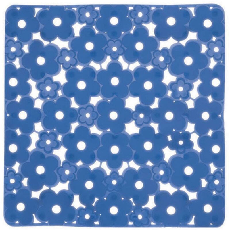 foto del prodotto gedy tappeto antiscivolo margherita doccia 51x51 cm azzurro trasparente