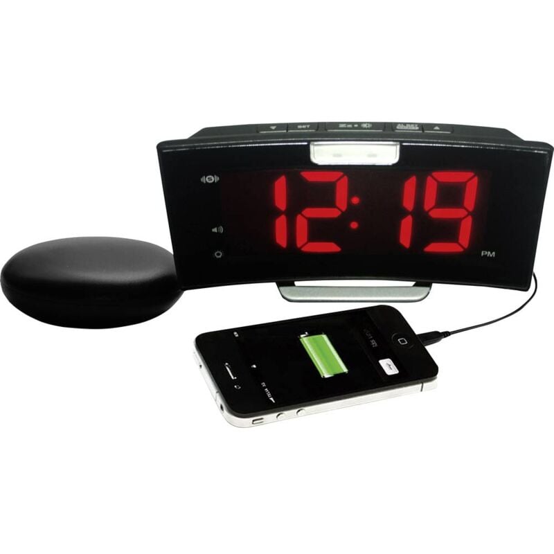 foto del prodotto geemarc 1558317 quarzo sveglia nero display grande